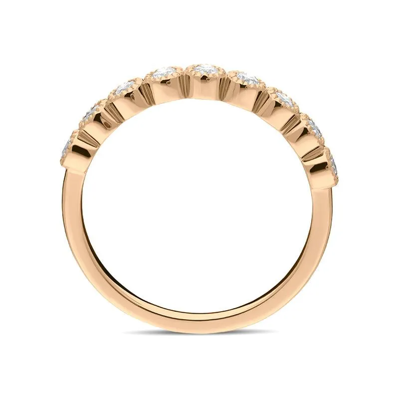 18ct Rose Gold 0.27ct Diamond Bezel Set Half Eternity Ring sold by Jura Watches product image thumbnail 2