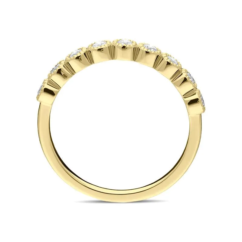 18ct Yellow Gold 0.27ct Diamond Bezel Set Half Eternity Ring sold by Jura Watches product image thumbnail 2