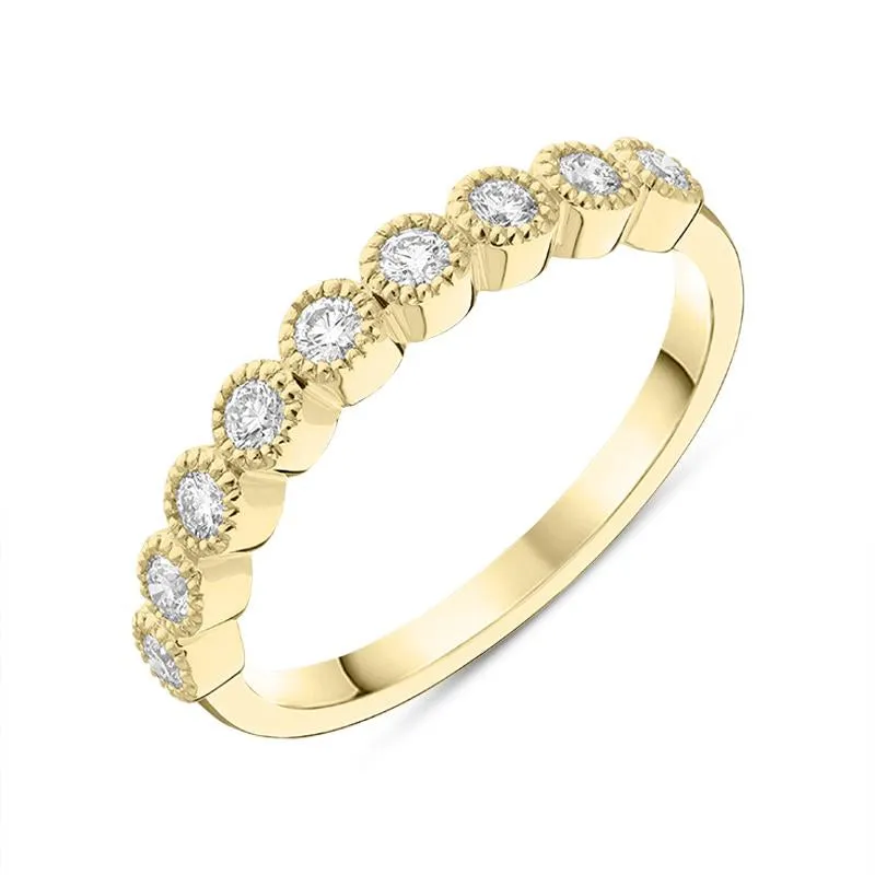 18ct Yellow Gold 0.27ct Diamond Bezel Set Half Eternity Ring sold by Jura Watches