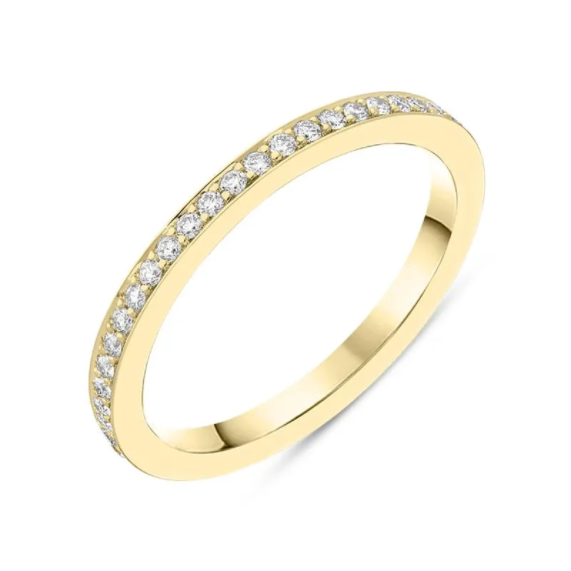 18ct Yellow Gold Brilliant Cut 0.22ct Diamond Half Eternity Ring sold by Jura Watches