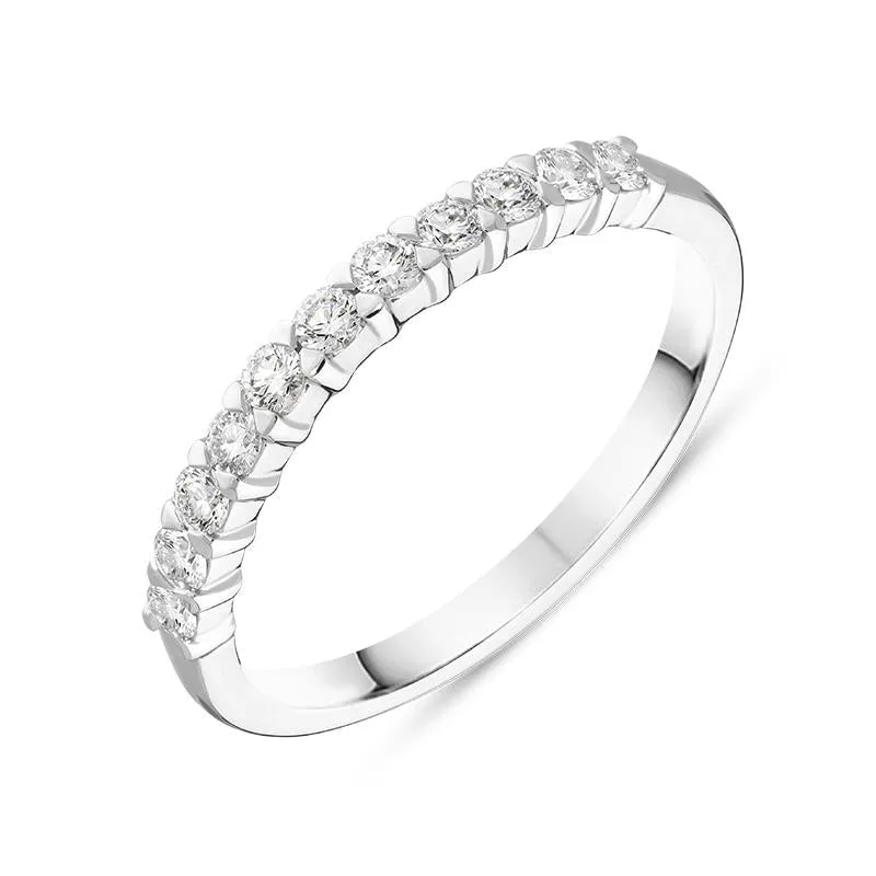 Platinum Brilliant Cut 0.29ct Diamond Half Eternity Ring sold by Jura Watches