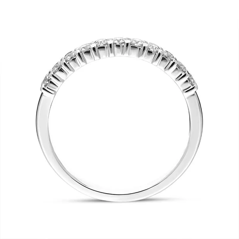 Platinum Brilliant Cut 0.29ct Diamond Half Eternity Ring sold by Jura Watches product image thumbnail 2