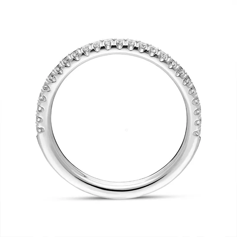 Platinum Brilliant Cut 0.27ct Diamond Half Eternity Ring sold by Jura Watches product image thumbnail 2