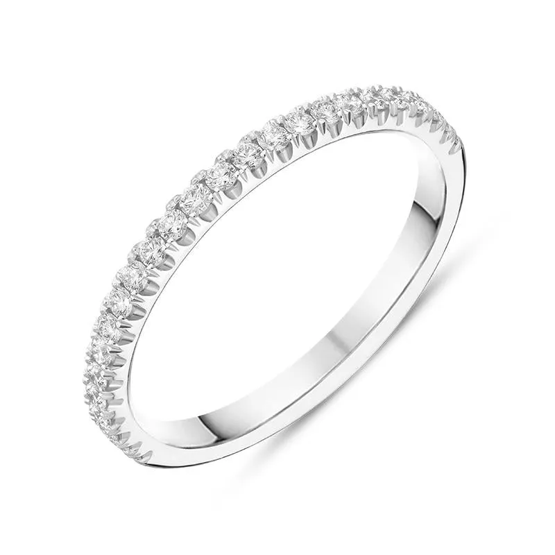 Platinum Brilliant Cut 0.27ct Diamond Half Eternity Ring sold by Jura Watches
