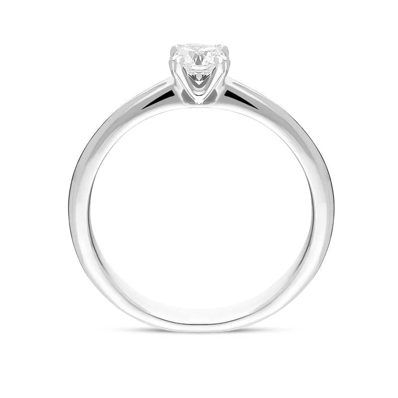 Platinum Brilliant Cut 0.40ct Diamond Solitaire Ring sold by Jura Watches product image thumbnail 3