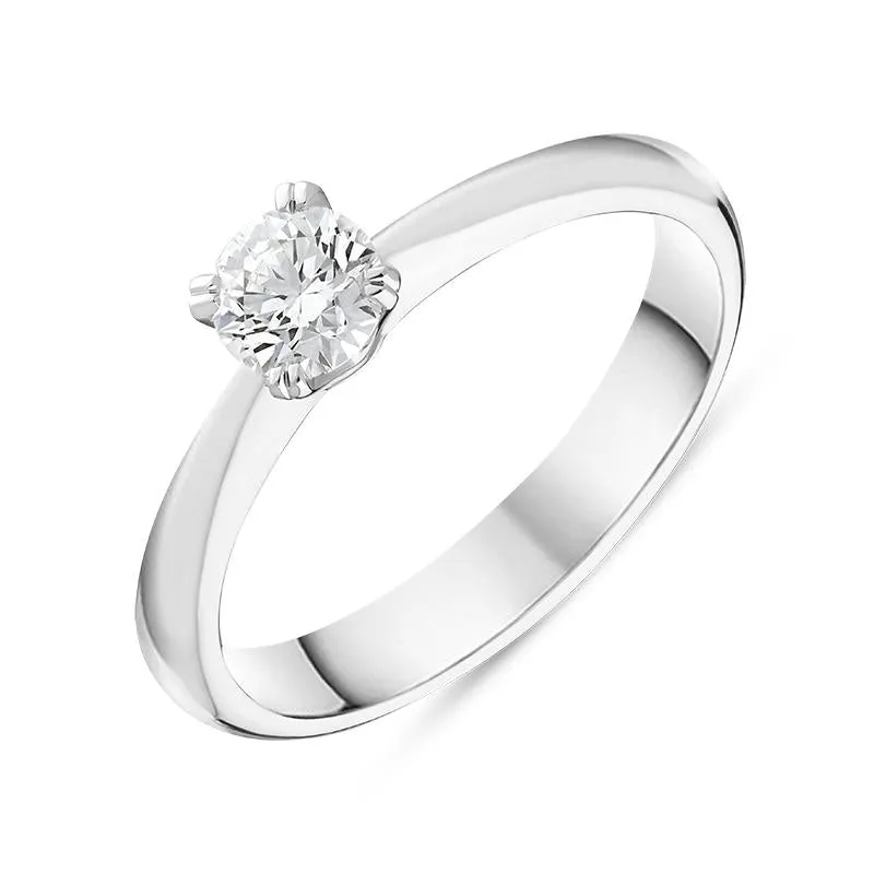 Platinum Brilliant Cut 0.40ct Diamond Solitaire Ring sold by Jura Watches