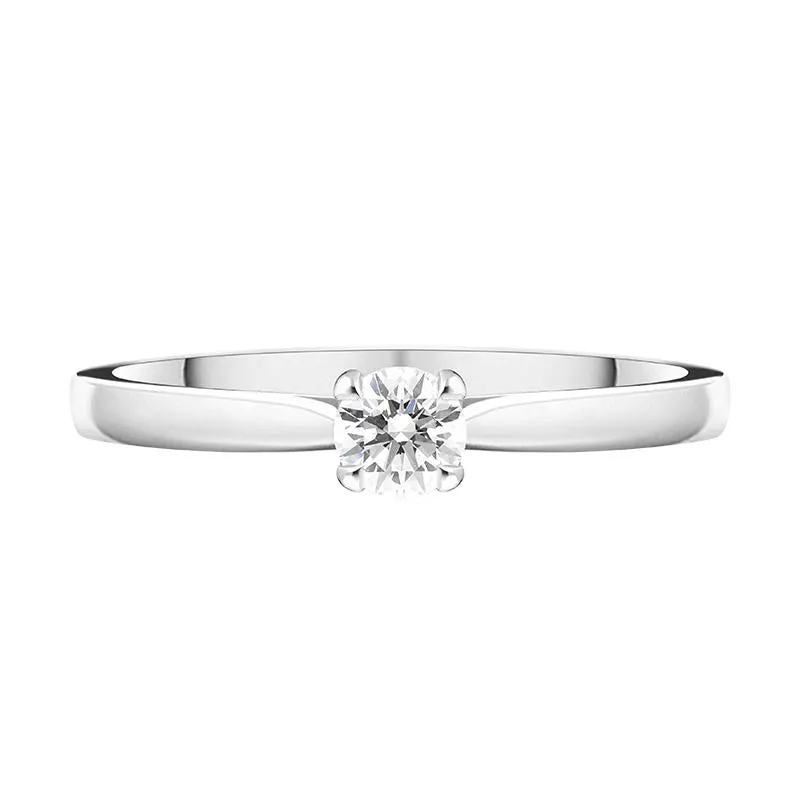 Platinum Brilliant Cut 0.20ct Diamond Solitaire Ring sold by Jura Watches product image thumbnail 2