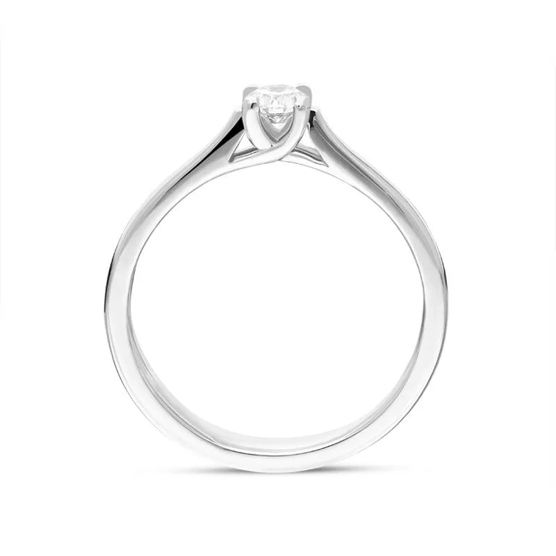 Platinum Brilliant Cut 0.20ct Diamond Solitaire Ring sold by Jura Watches product image thumbnail 3