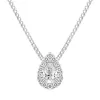 18ct White Gold 0.40ct Diamond Pave Pear Necklace sold by Jura Watches