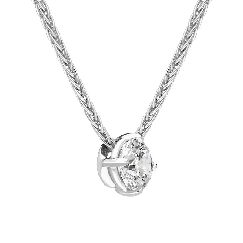 18ct White Gold 0.40ct Diamond Brilliant Cut Solitaire Necklace sold by Jura Watches product image thumbnail 2