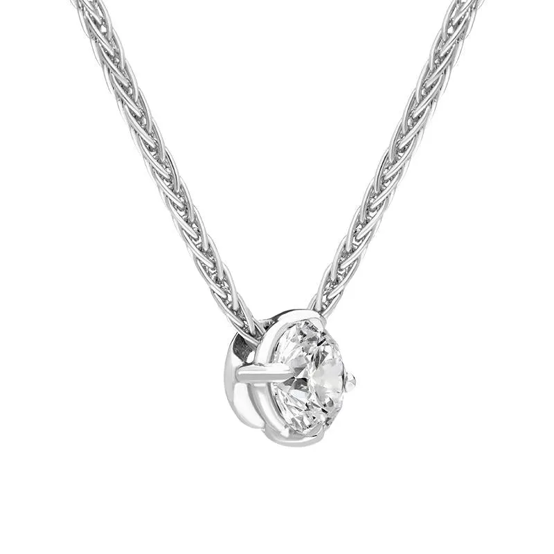 18ct White Gold 0.23ct Diamond Brilliant Cut Solitaire Necklace sold by Jura Watches product image thumbnail 2