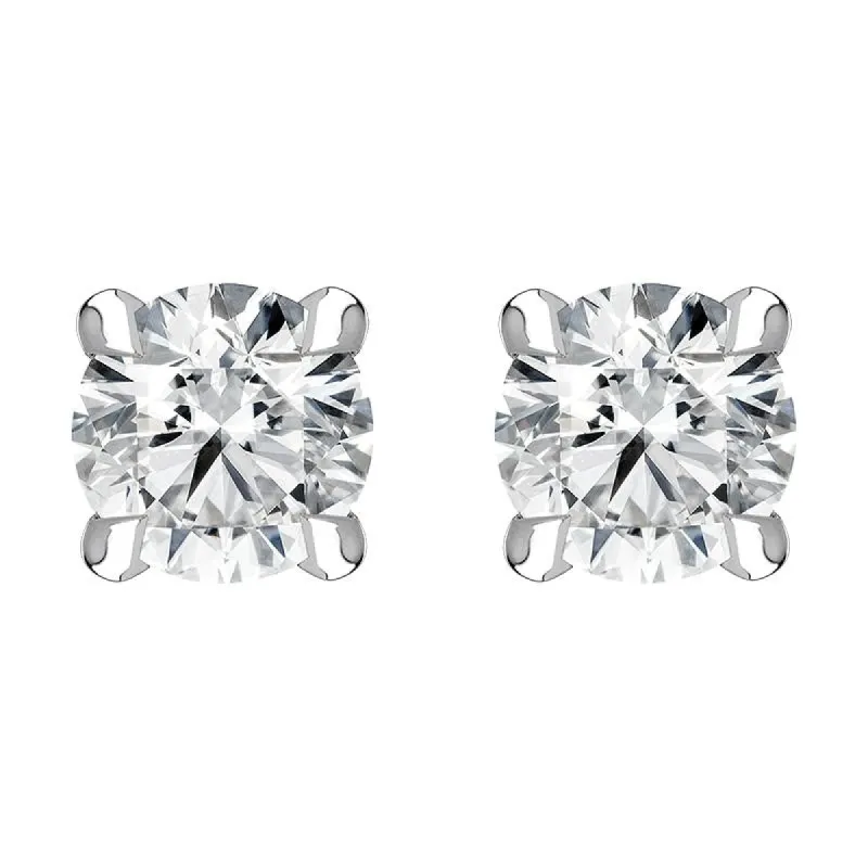 18ct White Gold 0.40ct Diamond Claw Set Solitaire Stud Earrings sold by Jura Watches