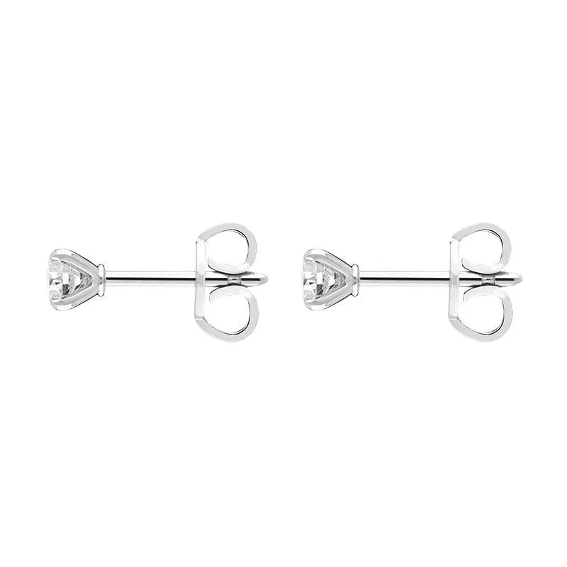 18ct White Gold 0.30ct Diamond Claw Set Solitaire Stud Earrings sold by Jura Watches product image thumbnail 2