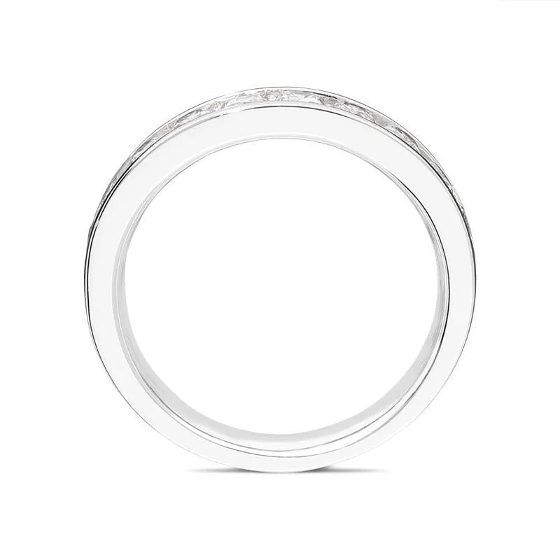 Platinum 0.75ct Diamond Channel Set Wedding Half Eternity Ring sold by Jura Watches product image thumbnail 2