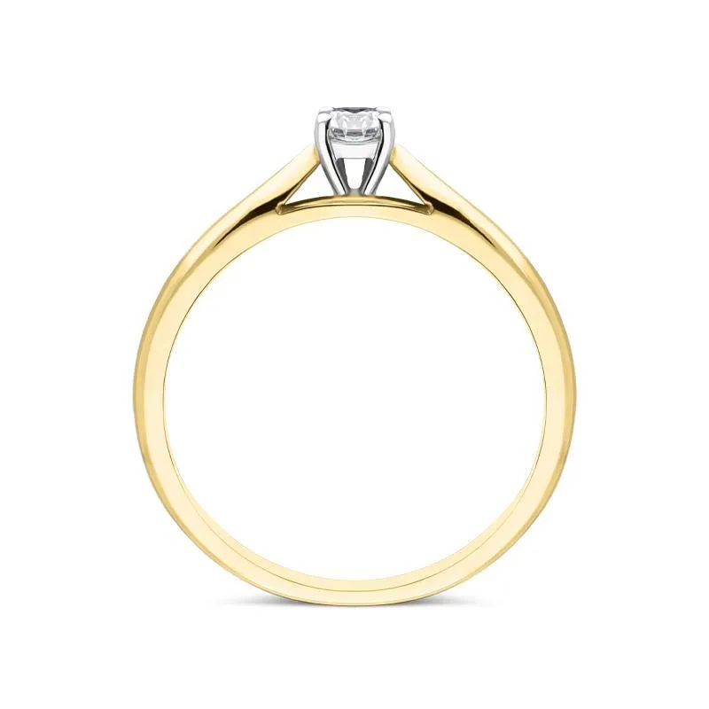 18ct Yellow Gold 0.15ct Brilliant Cut Diamond Solitaire Ring sold by Jura Watches product image thumbnail 2