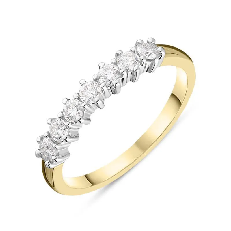 18ct Yellow Gold 0.35ct Diamond Wedding Half Eternity Ring sold by Jura Watches