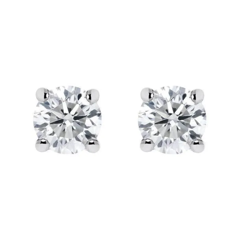 18ct White Gold 0.41ct Diamond Solitaire Stud Earrings sold by Jura Watches