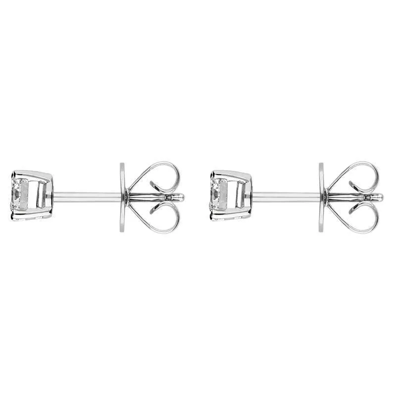18ct White Gold 0.41ct Diamond Solitaire Stud Earrings sold by Jura Watches product image thumbnail 2