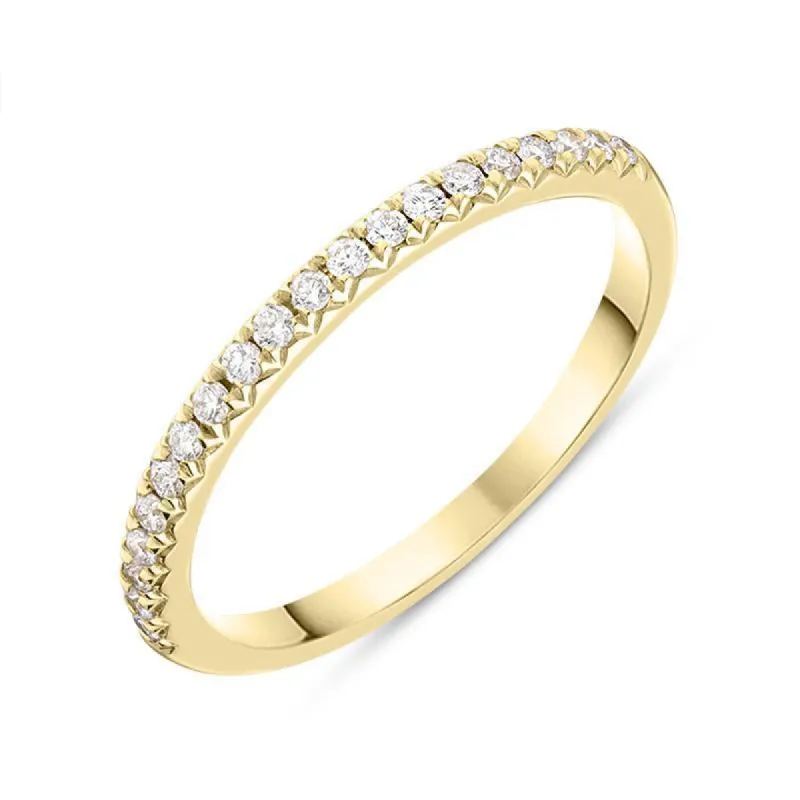 18ct Yellow Gold 0.20ct Diamond Wedding Ring sold by Jura Watches