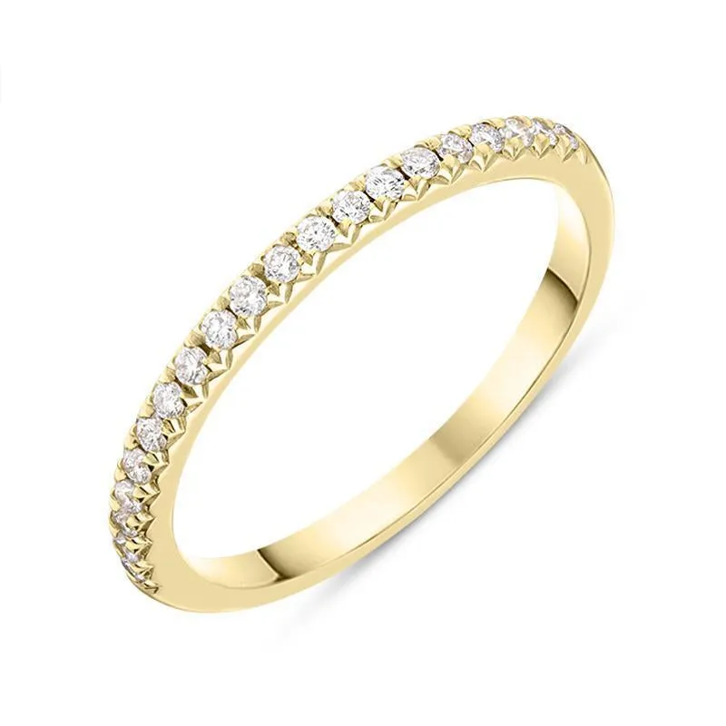 18ct Yellow Gold 0.20ct Diamond Wedding Ring sold by Jura Watches