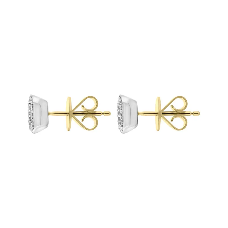 18ct White Yellow Gold 0.55ct Diamond Emerald Cut Cluster Stud Earrings sold by Jura Watches product image thumbnail 2