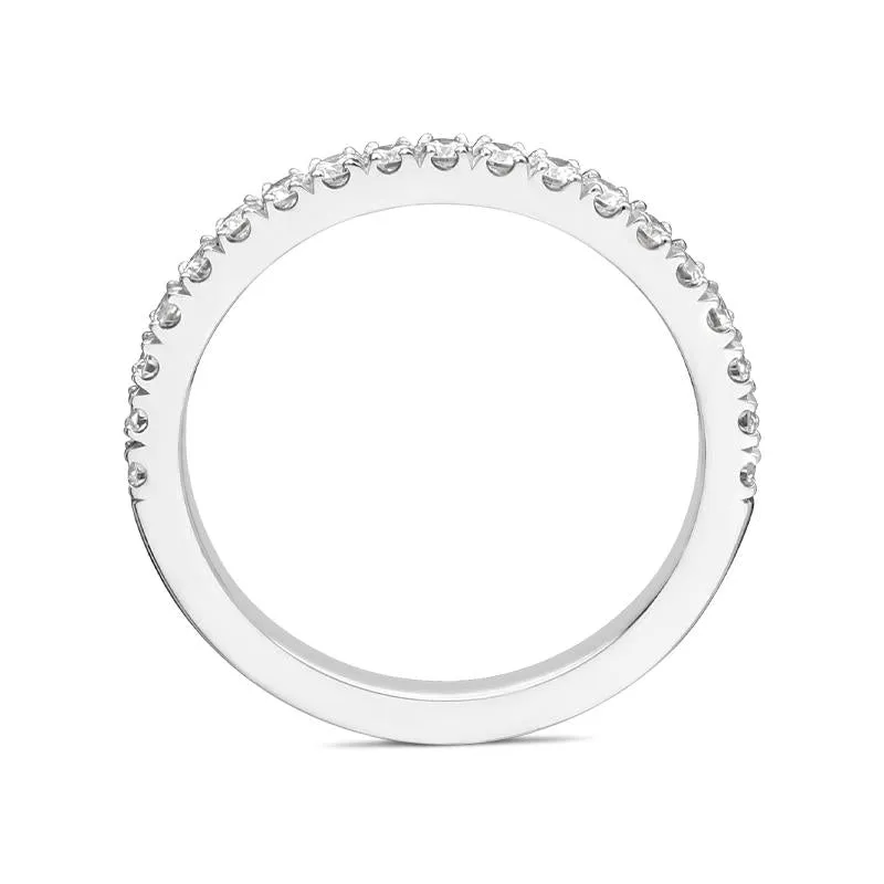 Platinum 0.40ct Diamond Brilliant Cut Half Eternity Ring sold by Jura Watches product image thumbnail 2