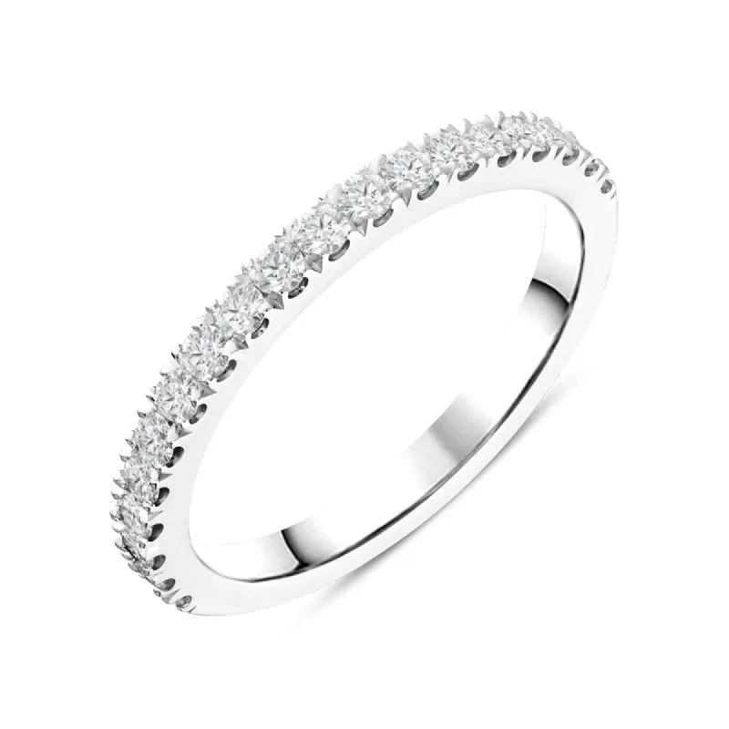Platinum 0.40ct Diamond Brilliant Cut Half Eternity Ring sold by Jura Watches