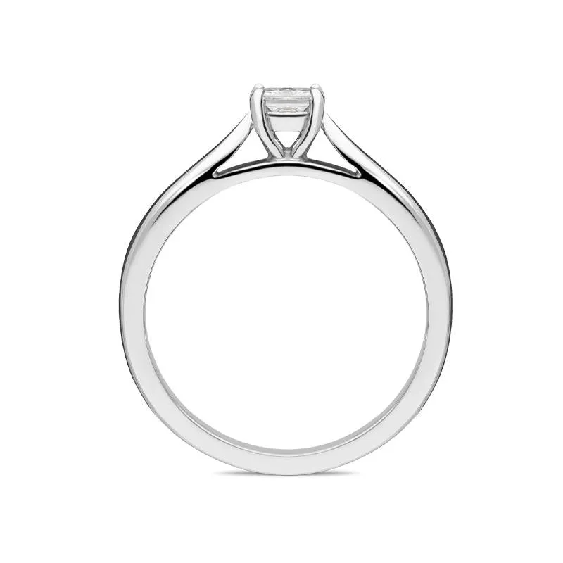Platinum 0.25ct Diamond Princess Cut Solitaire Ring sold by Jura Watches product image thumbnail 2