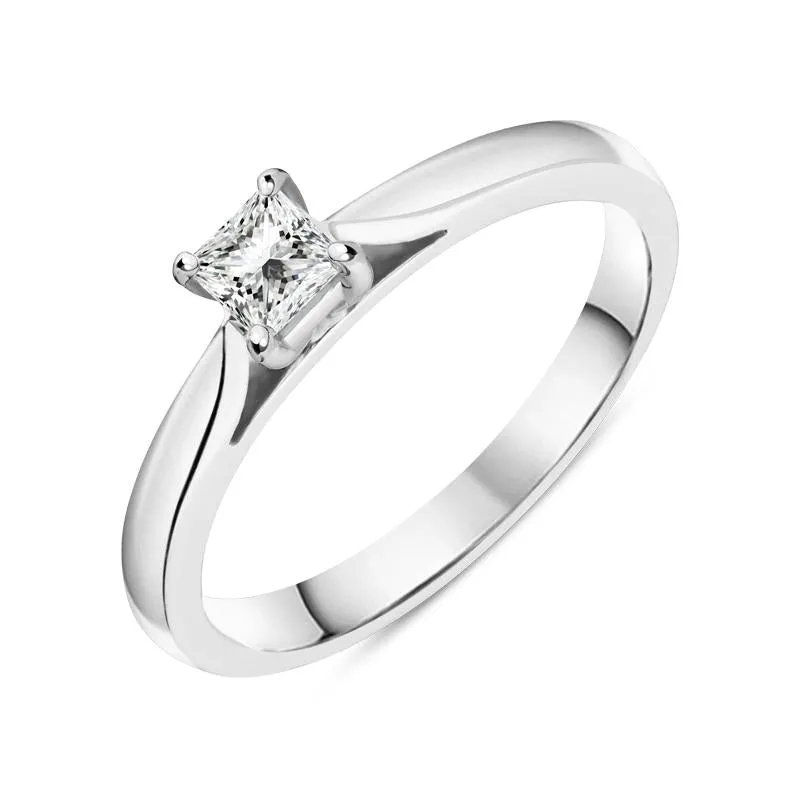 Platinum 0.25ct Diamond Princess Cut Solitaire Ring sold by Jura Watches