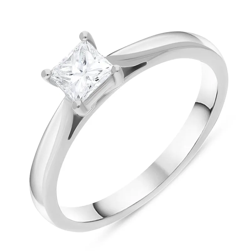 Platinum 0.41ct Diamond Princess Cut Solitaire Ring sold by Jura Watches