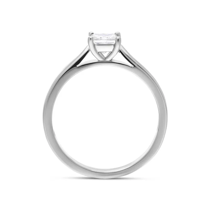 Platinum 0.41ct Diamond Princess Cut Solitaire Ring sold by Jura Watches product image thumbnail 3