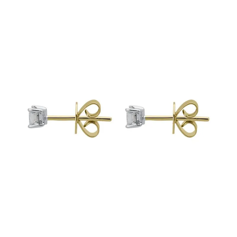 18ct White Gold 0.31ct Diamond Princess Cut Stud Earrings sold by Jura Watches product image thumbnail 2