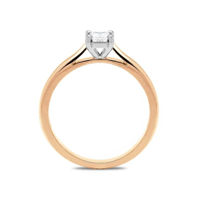 18ct Rose Gold 0.20ct Diamond Princess Cut Solitaire Ring sold by Jura Watches product image thumbnail 2