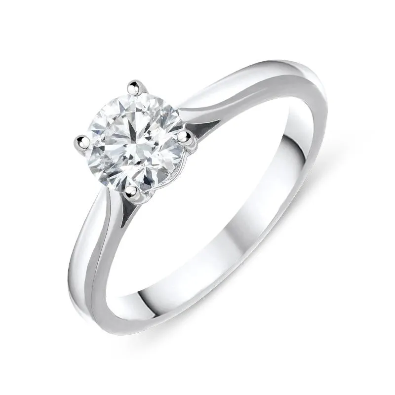 Platinum 0.80ct Diamond Brilliant Cut Solitaire Ring sold by Jura Watches