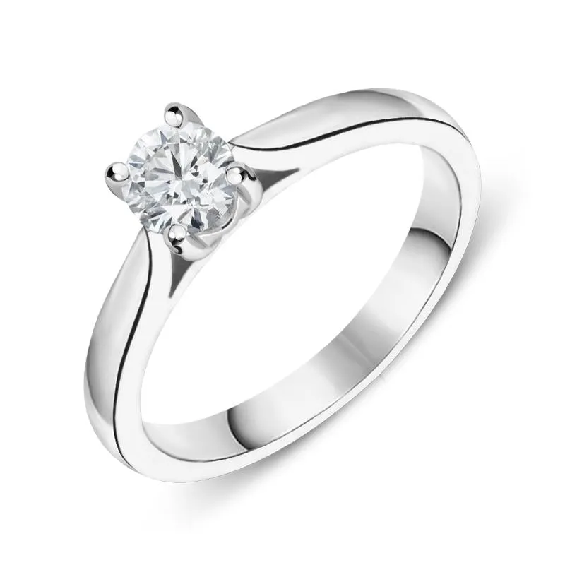 Platinum 0.33ct Diamond Solitaire Ring sold by Jura Watches