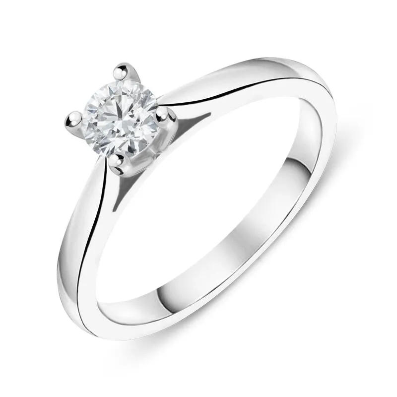 Platinum 0.25ct Diamond Solitaire Ring sold by Jura Watches