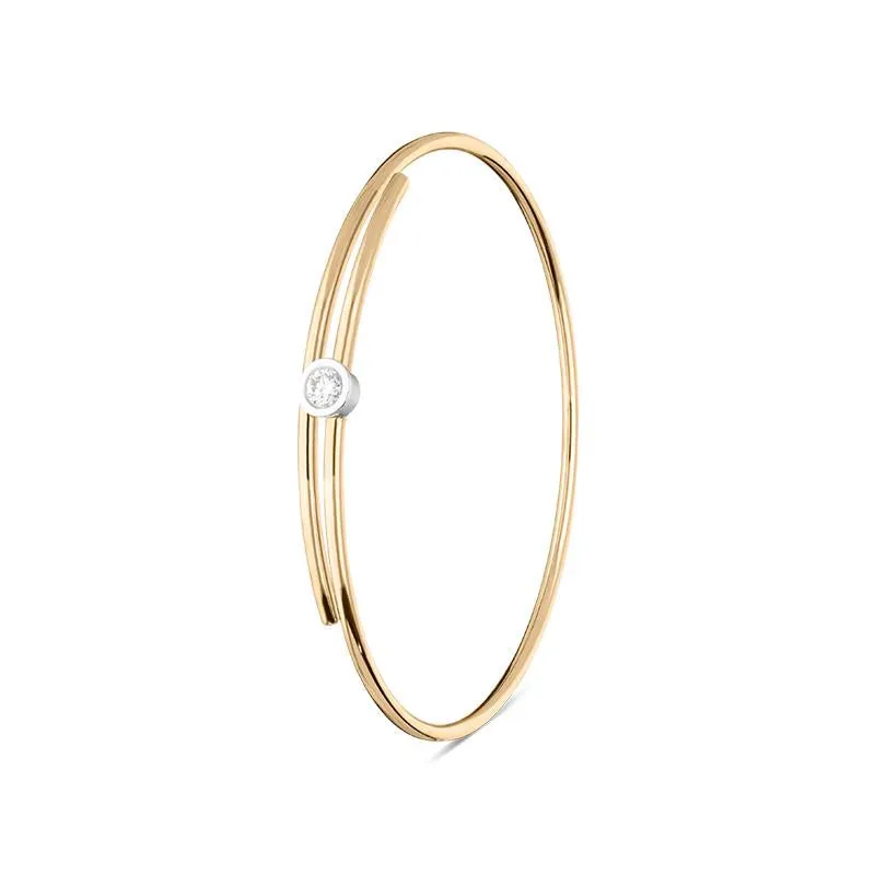 18ct Rose Gold 0.17ct Diamond Bangle sold by Jura Watches
