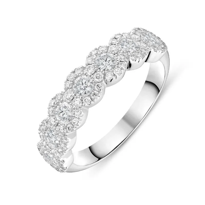 18ct White Gold 1.18ct Diamond Half Eternity Ring sold by Jura Watches