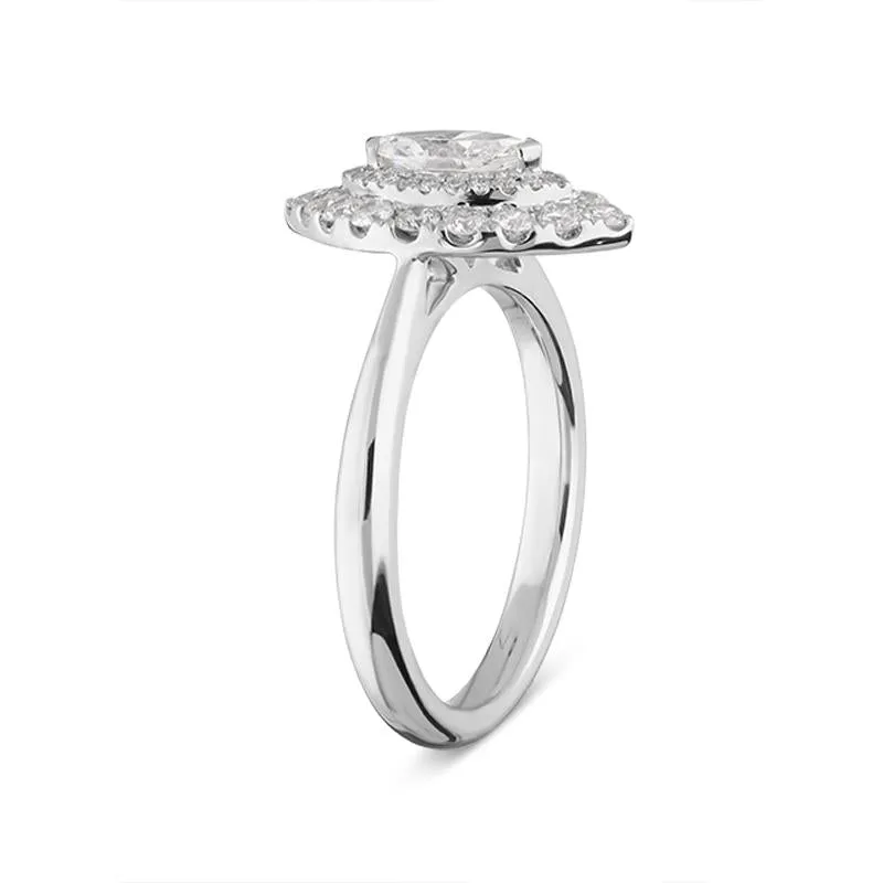 Platinum 0.75ct Diamond Marquise Ring sold by Jura Watches product image thumbnail 2