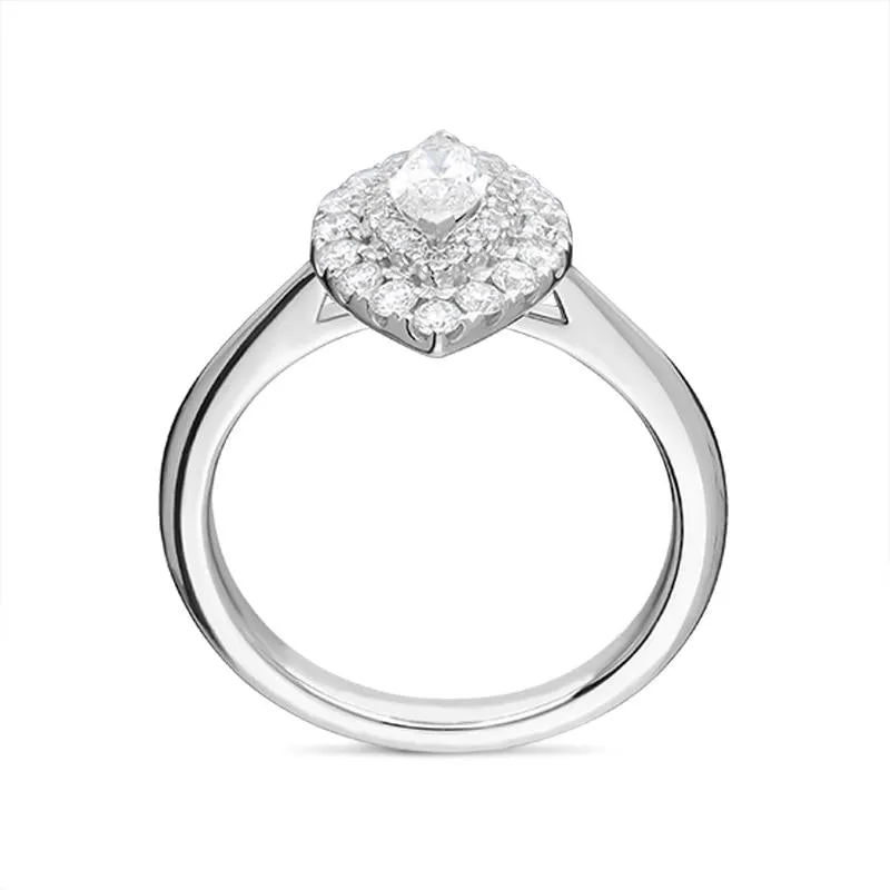 Platinum 0.72ct Diamond Marquise Ring sold by Jura Watches product image thumbnail 2