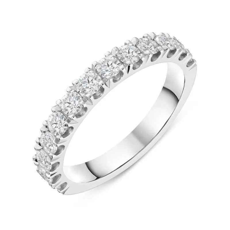 Platinum 0.86ct Diamond Brilliant Cut Wedding Half Eternity Ring sold by Jura Watches