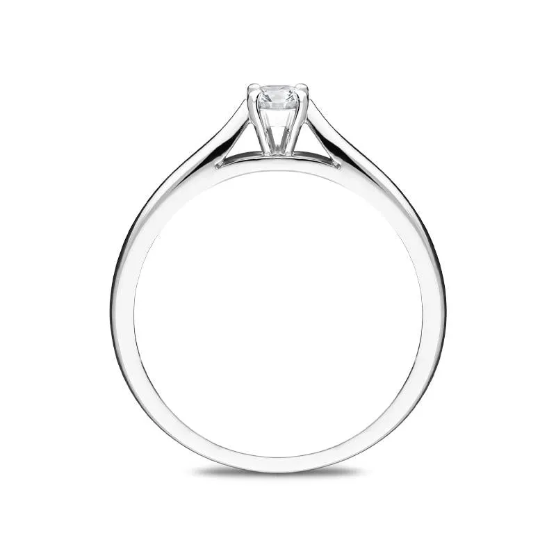 Platinum 0.15ct Diamond Brilliant Cut Solitaire Ring sold by Jura Watches product image thumbnail 2