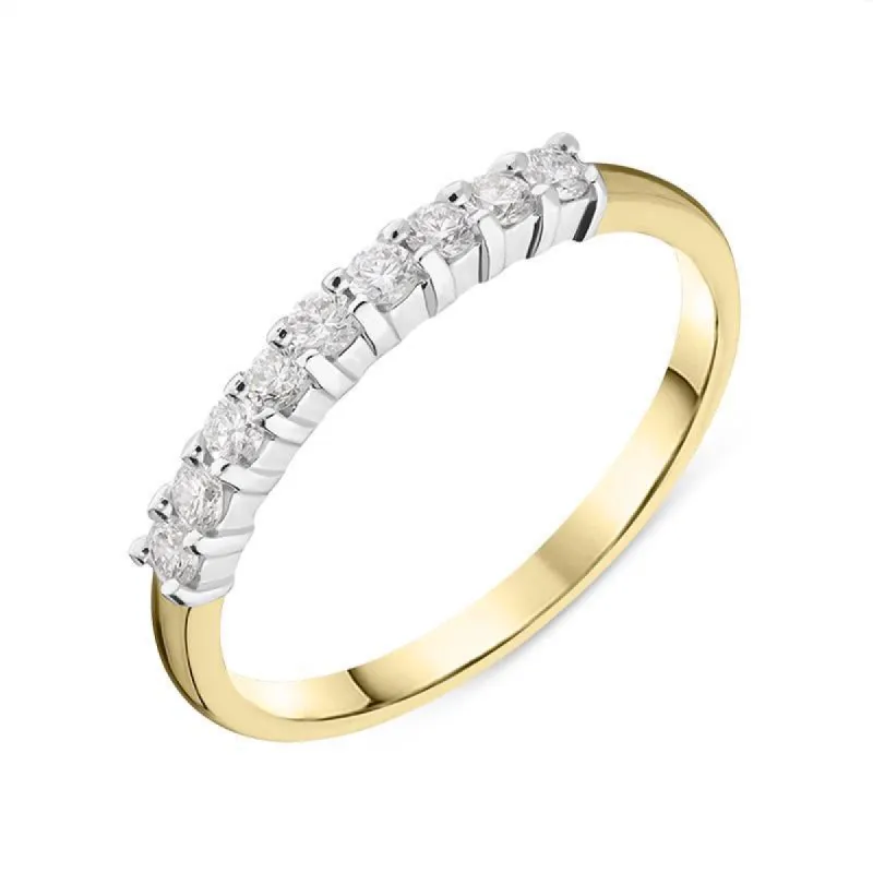 18ct Yellow Gold 0.26ct Diamond Claw Set Wedding Eternity Ring sold by Jura Watches