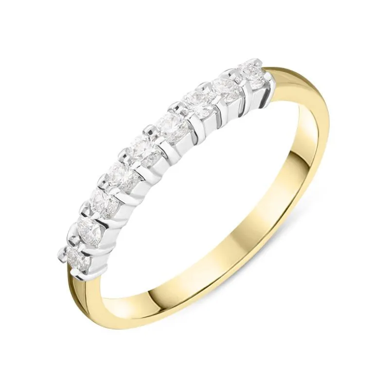 18ct Yellow Gold 0.25ct Diamond Claw Set Wedding Eternity Ring sold by Jura Watches