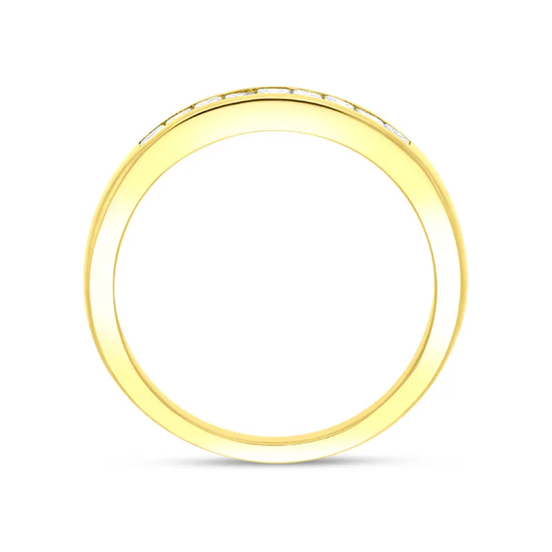 18ct Yellow Gold 0.35ct Diamond Princess Cut Channel Set Wedding Half Eternity Ring sold by Jura Watches product image thumbnail 2