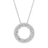 18ct White Gold 0.56ct Diamond Open Circle Necklace sold by Jura Watches