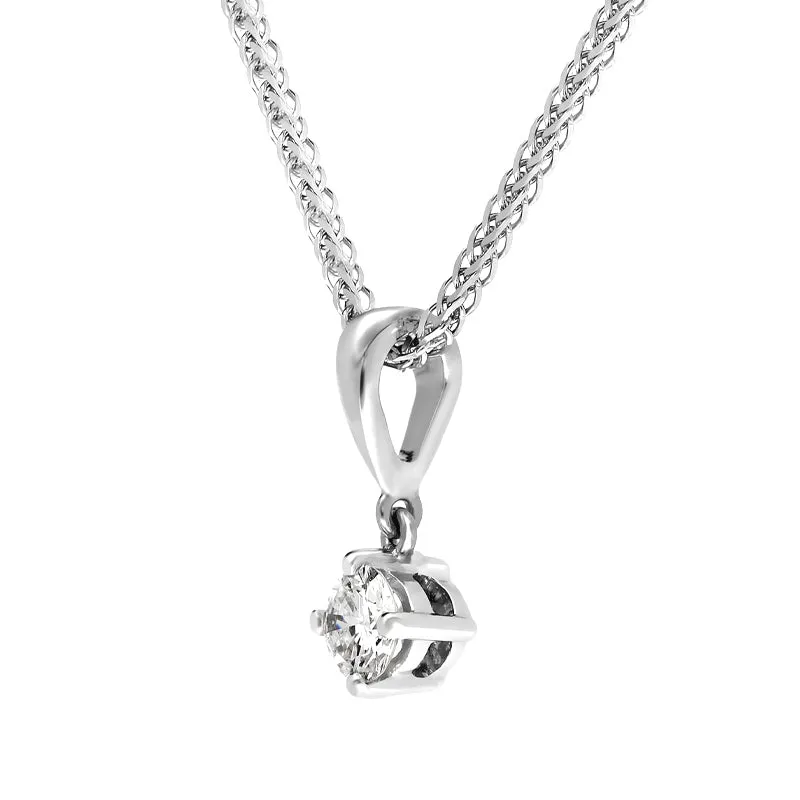 18ct White Gold 0.30ct Diamond Brilliant Cut Solitaire Necklace sold by Jura Watches product image thumbnail 2