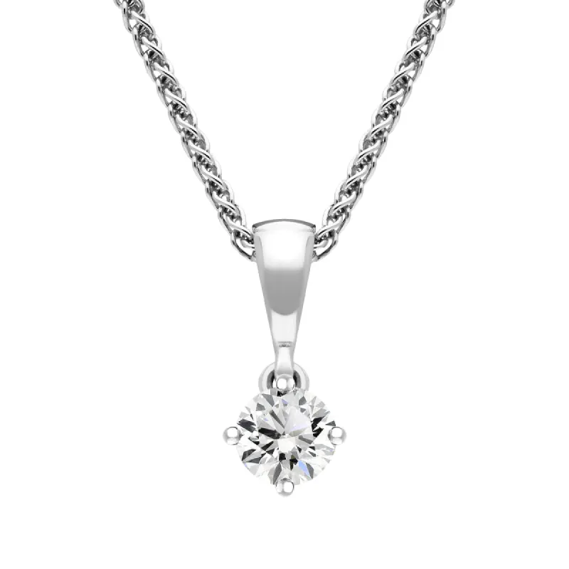 18ct White Gold 0.30ct Diamond Brilliant Cut Solitaire Necklace sold by Jura Watches
