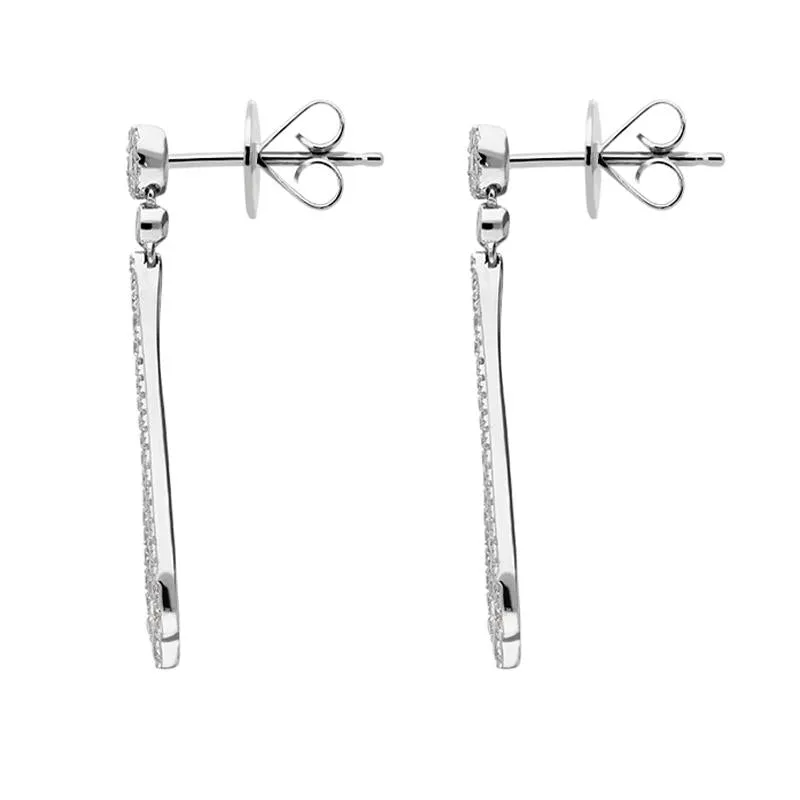 18ct White Gold 0.44ct Diamond Open Pear Drop Earrings sold by Jura Watches product image thumbnail 2
