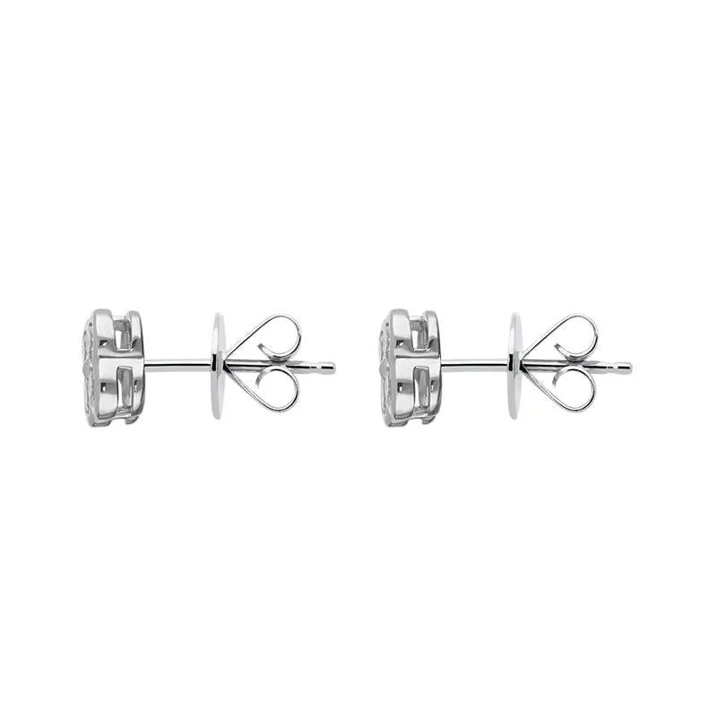 18ct White Gold 0.25ct Diamond Flower Stud Earrings sold by Jura Watches product image thumbnail 2
